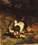 The Thieves and the Donkey Honore  Daumier